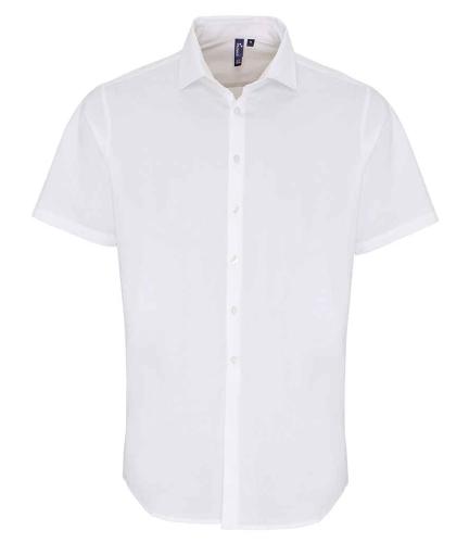 Premier Short Sleeve Stretch Fit Poplin Shirt - WHI - XL